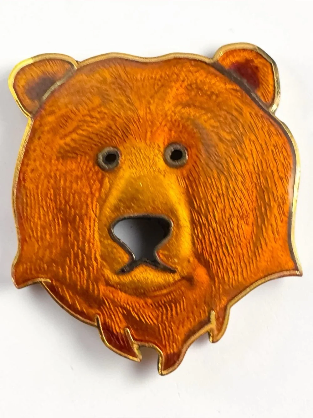Vintage William Spear Designs Bear Pin Brooch Enamel Handmade Alaska